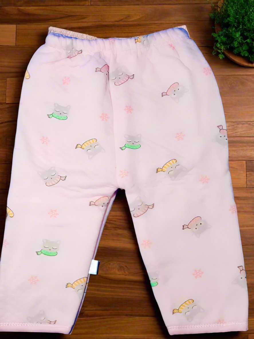 Cozy Newborn Romper Set for Baby Girls - Soft Pink with Adorable Bear Print