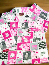 Cute & Cozy Kitty Patchwork Night Suit for Kids