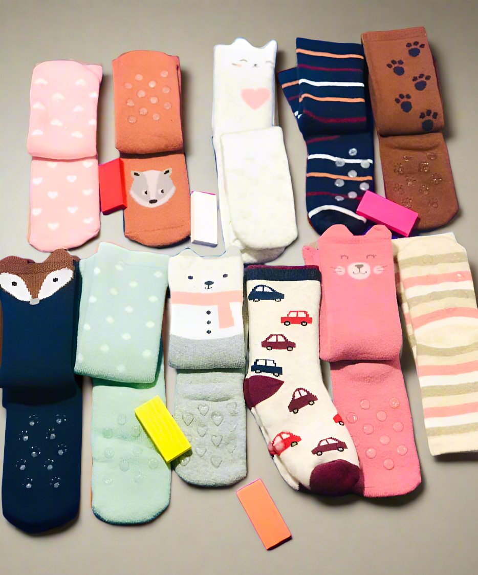 Adorable Anti-Slip Kids Socks - With Cute Animal and Pattern Designs