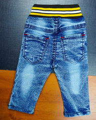 Stylish Kids' Denim Jogger Jeans with Colorful Embroidery