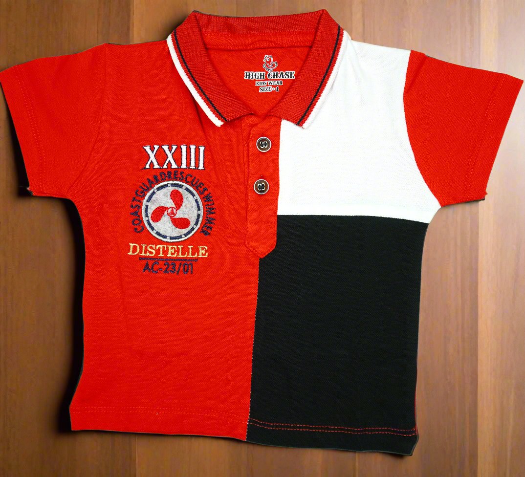 Trendy Boys' Polo T-Shirt and Denim Shorts Set