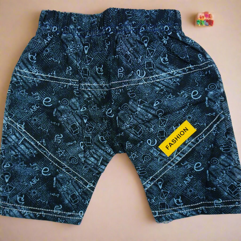 Vibrant Yellow "SKEW" Graphic Tee & Printed Shorts Set for Kids