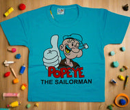 "Popeye The Sailor Man" Boys' Cartoon Printed Summer T-Shirt and Shorts Set