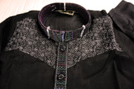 Elegant Black Embroidered Kurta Shalwar for Boys